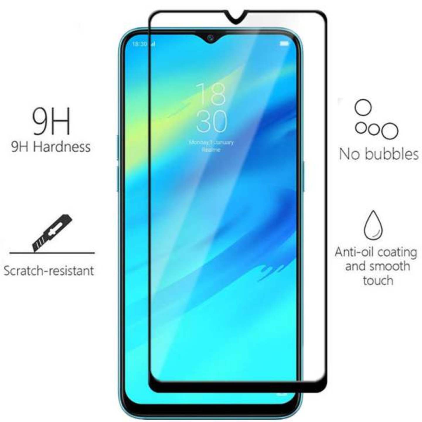 D+ Original 9H Curved Tempered Glass Vivo Y95