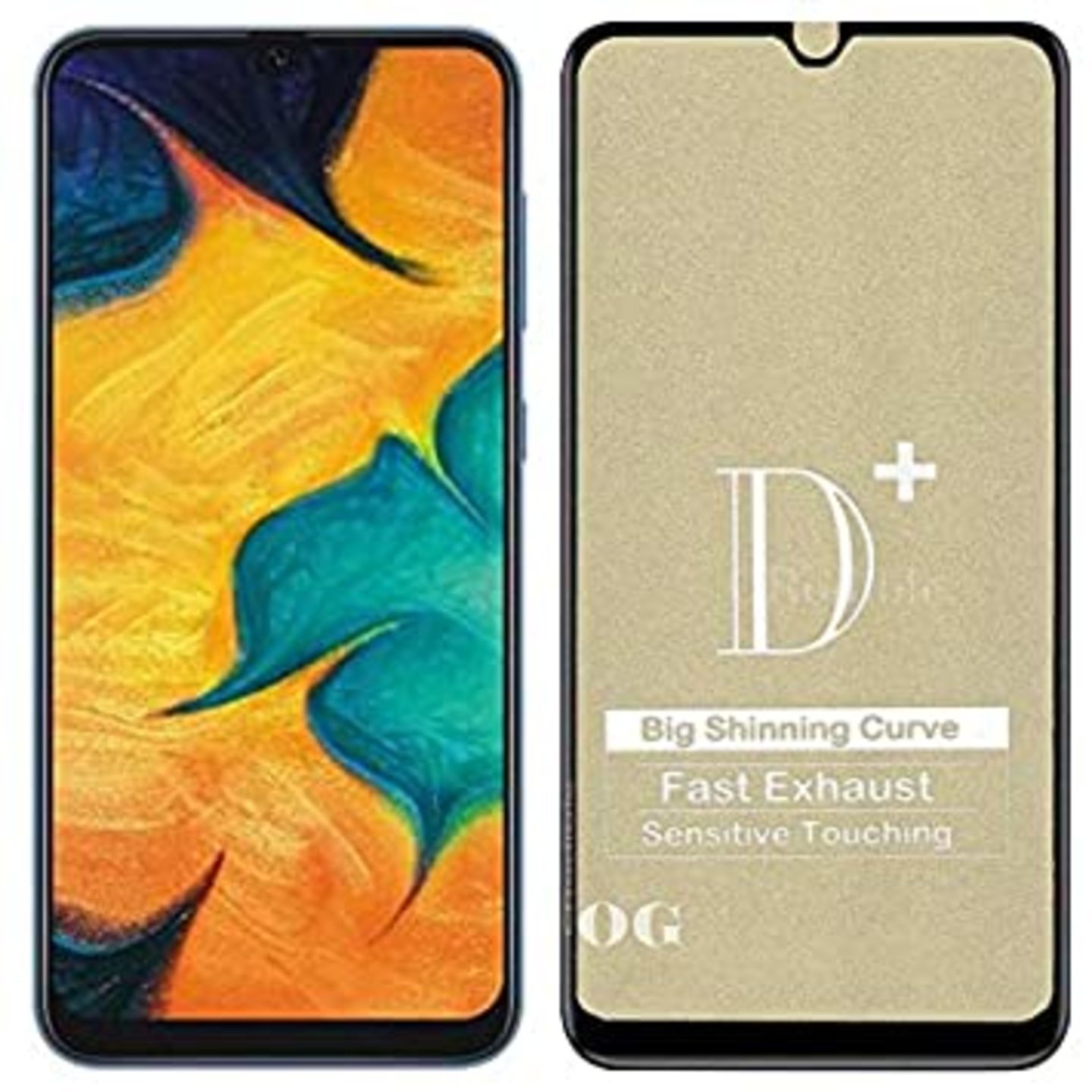 D+ Original 9H Curved Tempered Glass for Samsung A30