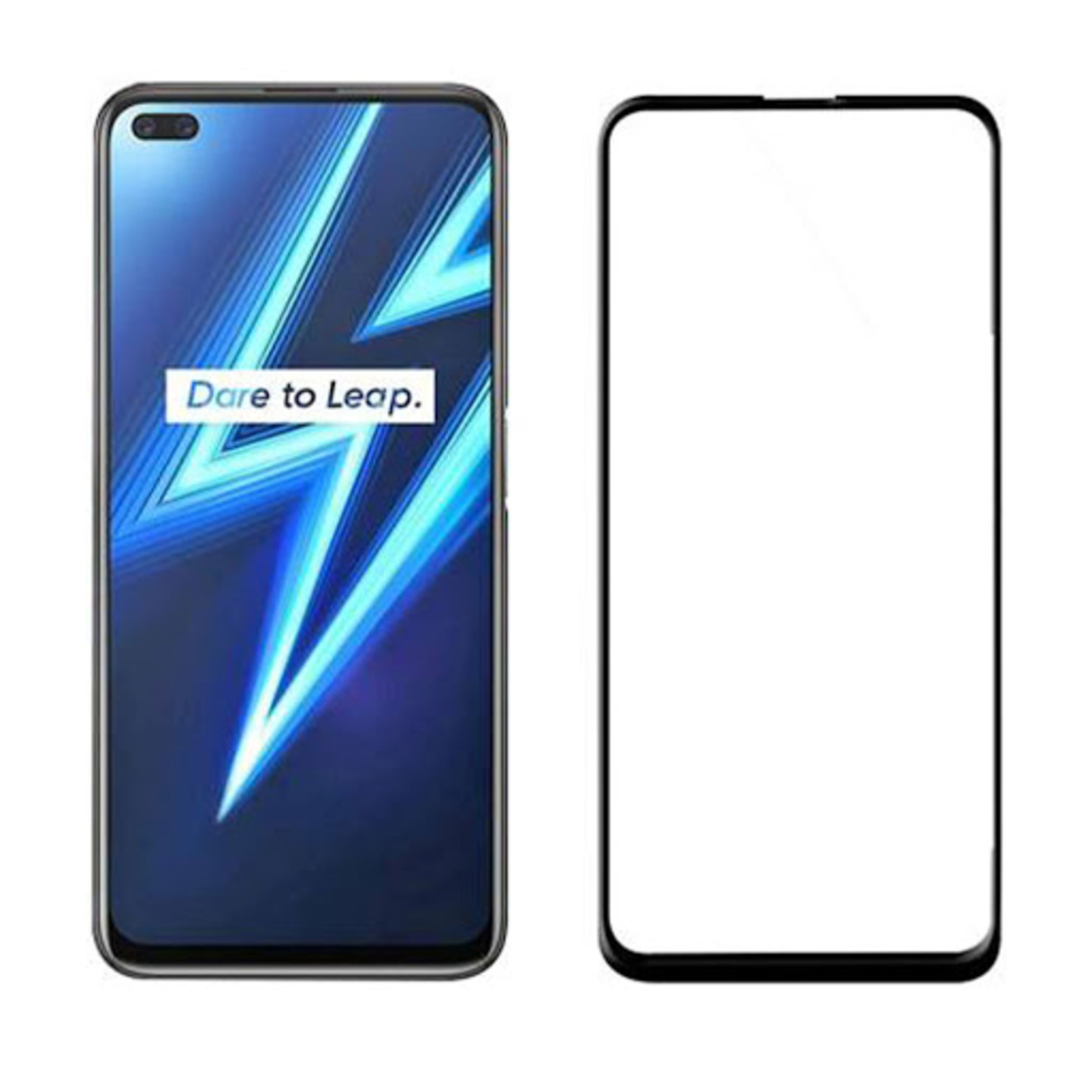 D+ Original 9H Curved Tempered Glass for Realme 6 pro