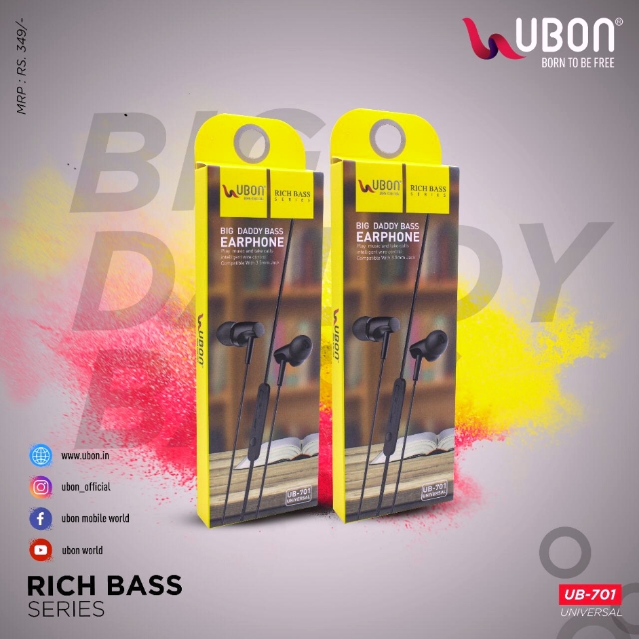 Ubon UB701 Universal Wired Earphone