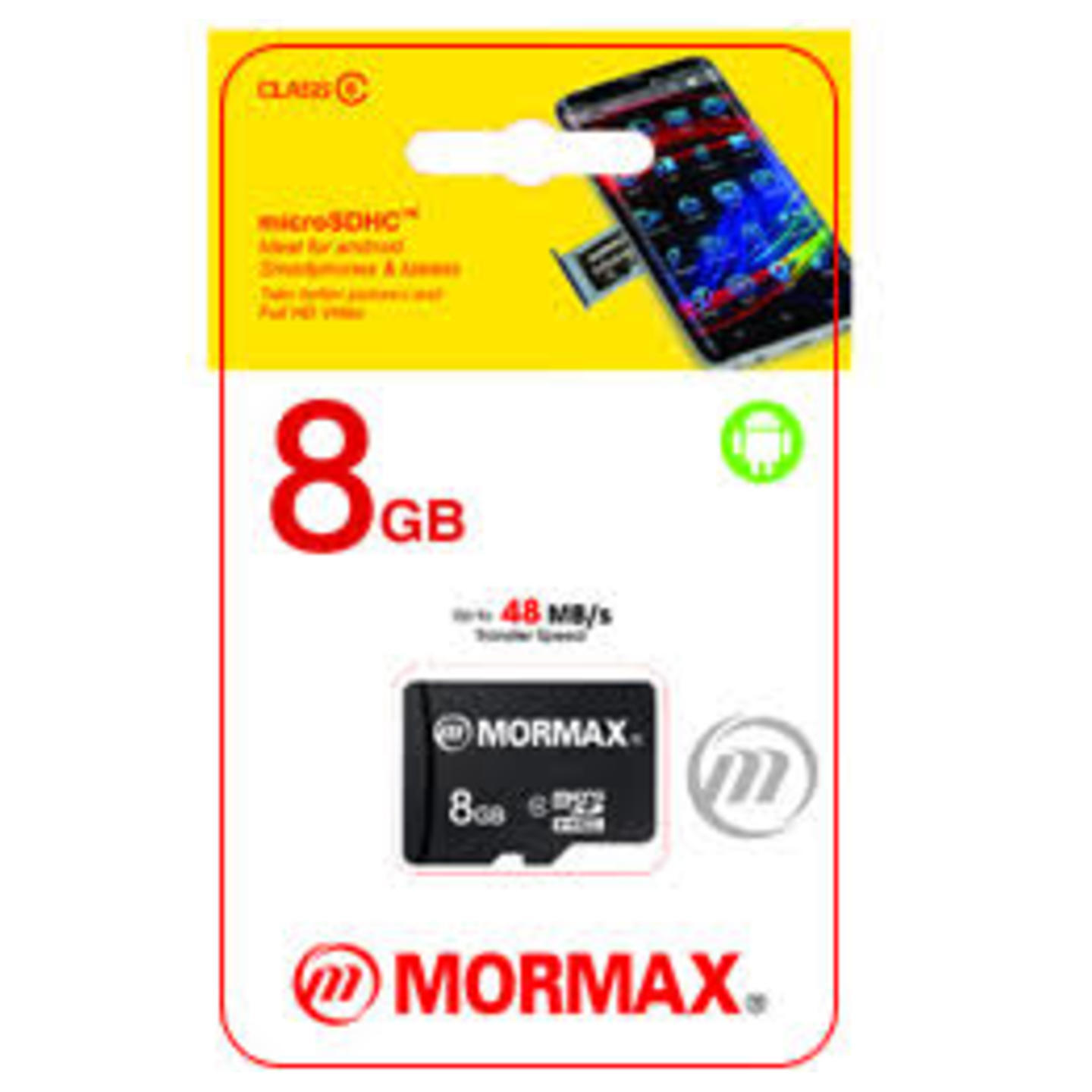 Mormax 8gb memory card Class 6