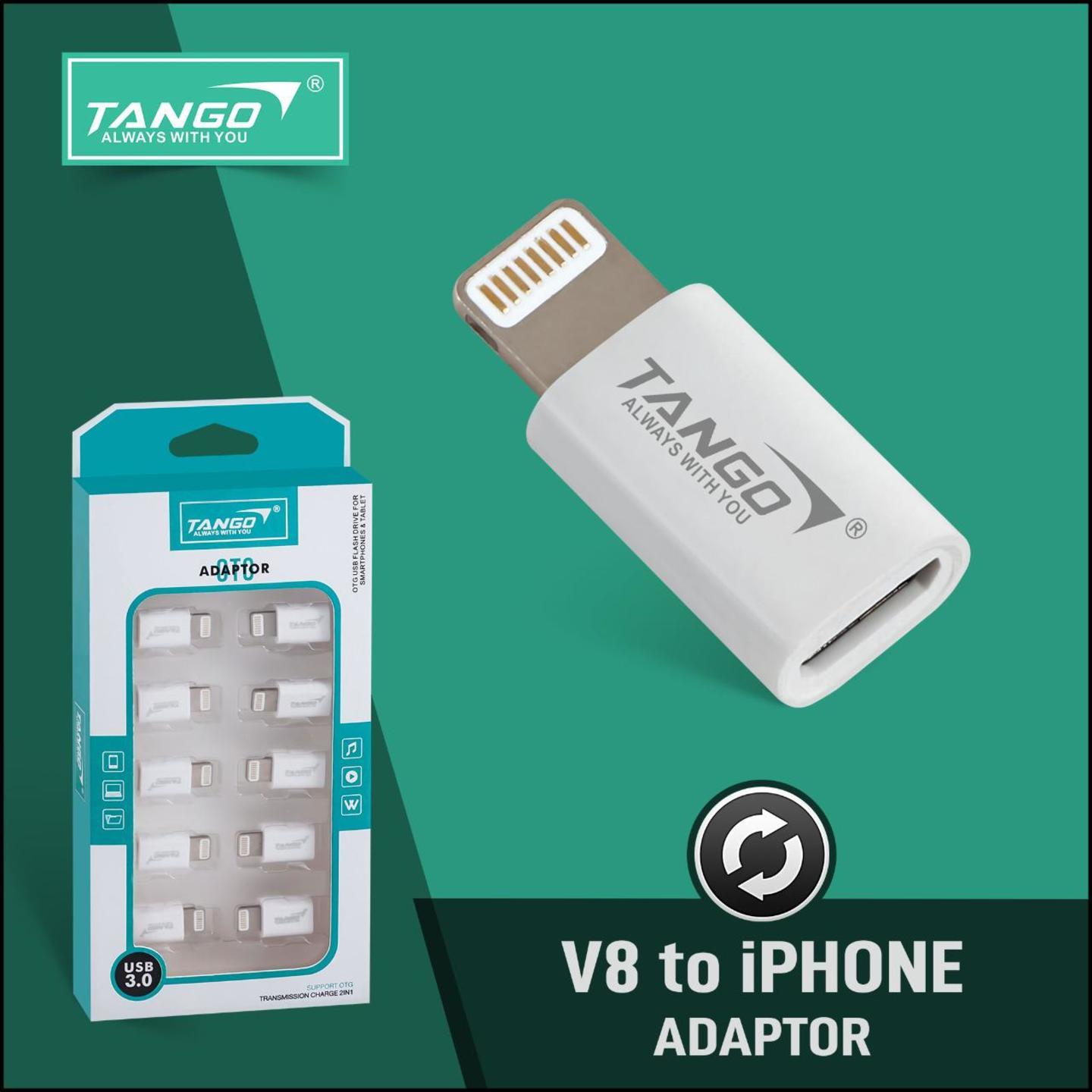 Tango V8 to Iphone Charging Connector