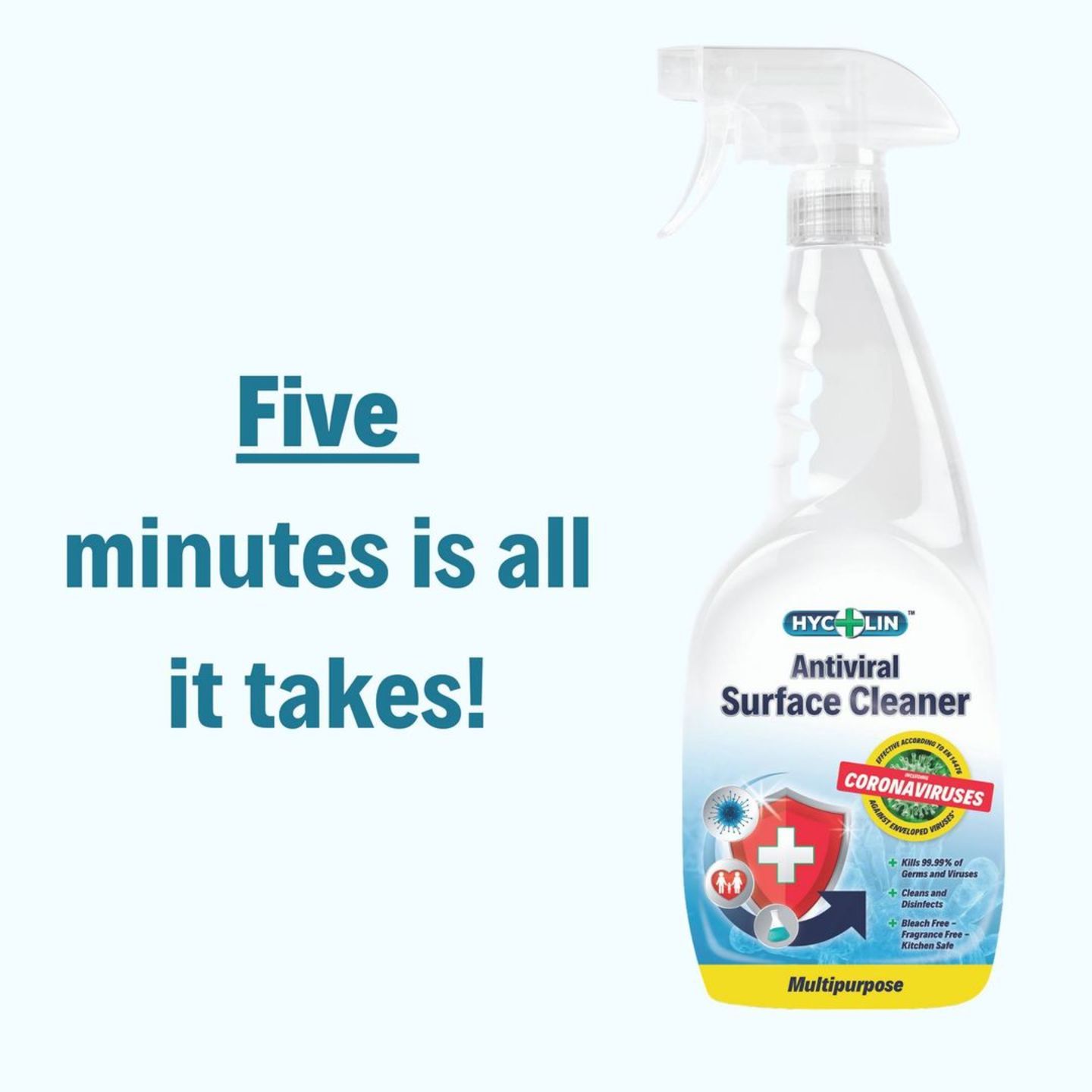 Hycolin Antiviral  Surface Cleaner 750 ml ,Made in UK