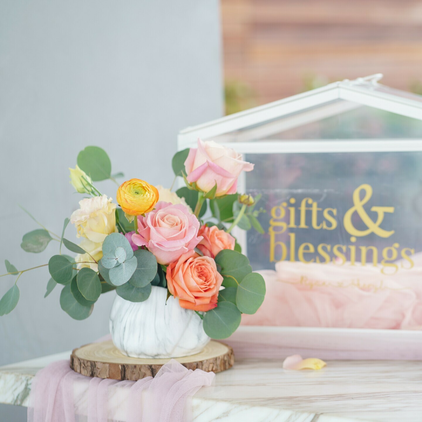 Blessing Box + Floral Vase Bundle