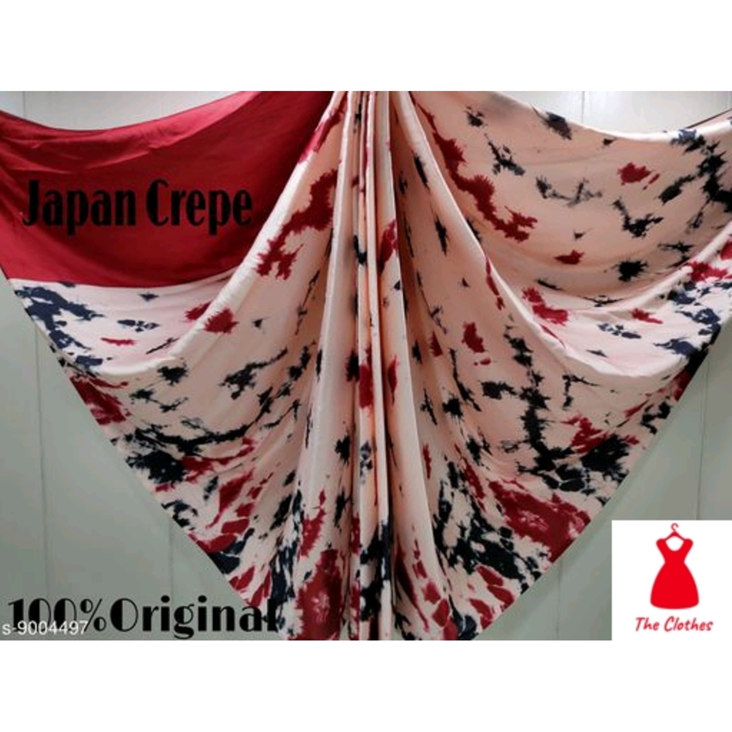 Japani Crape Printed Satin Saree