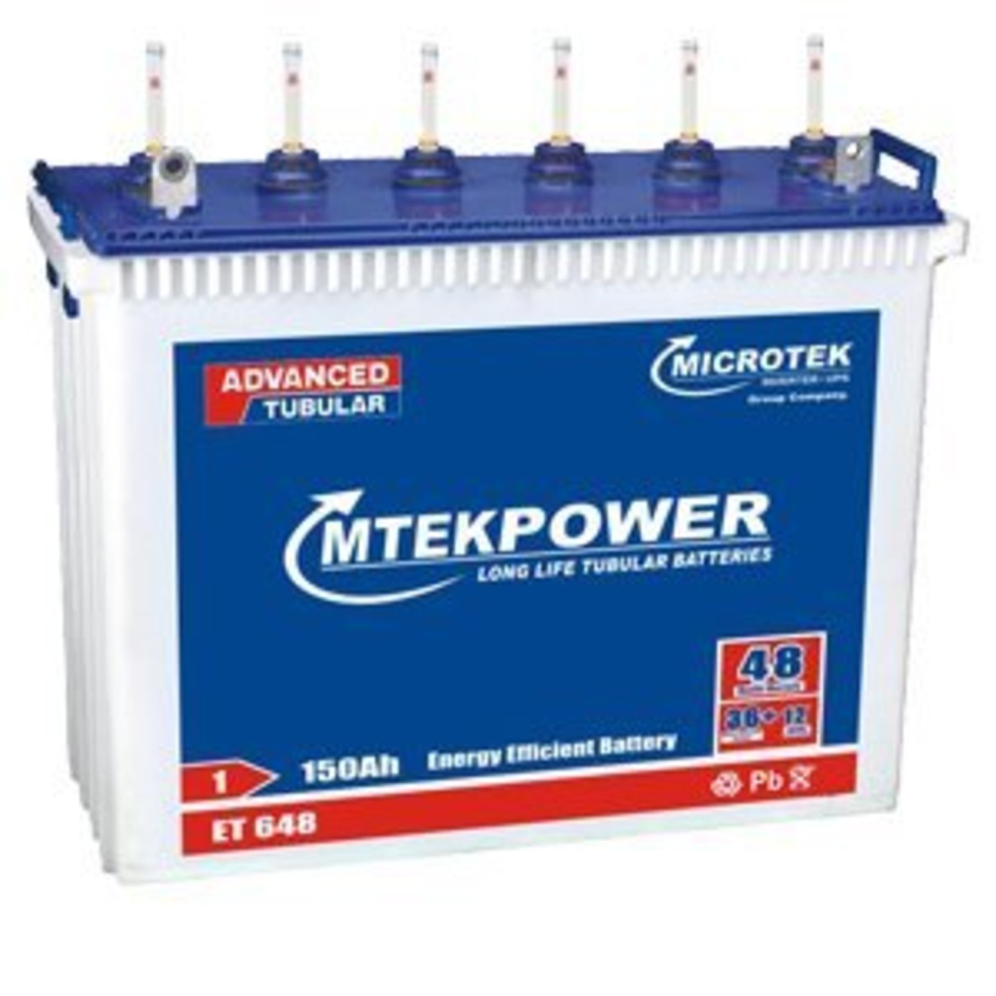 A  V M ELECTRONICS Mtek Power Microtek ET-648 Tall Tubular 150Ah Battery
