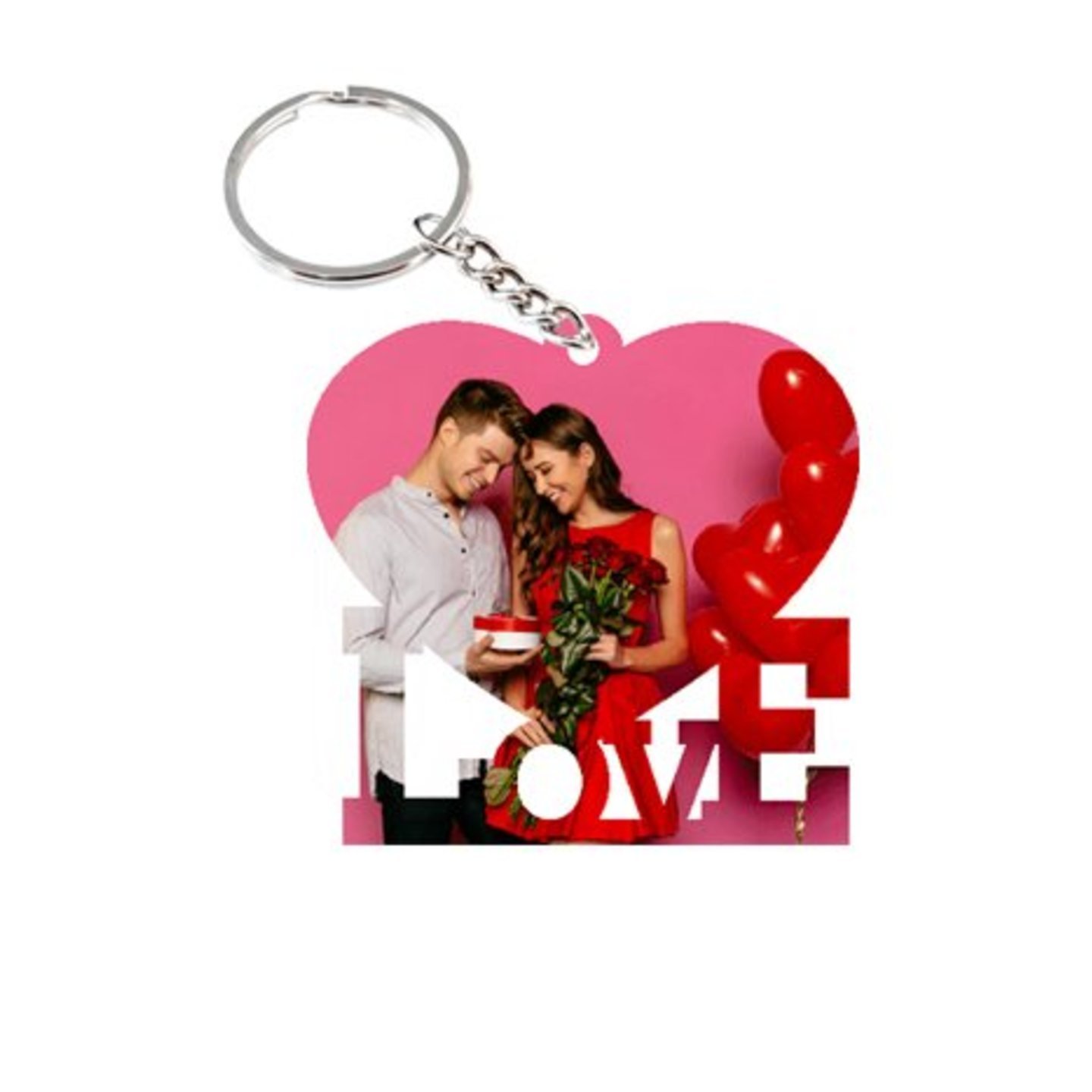 Personalized Heart Love Keychain