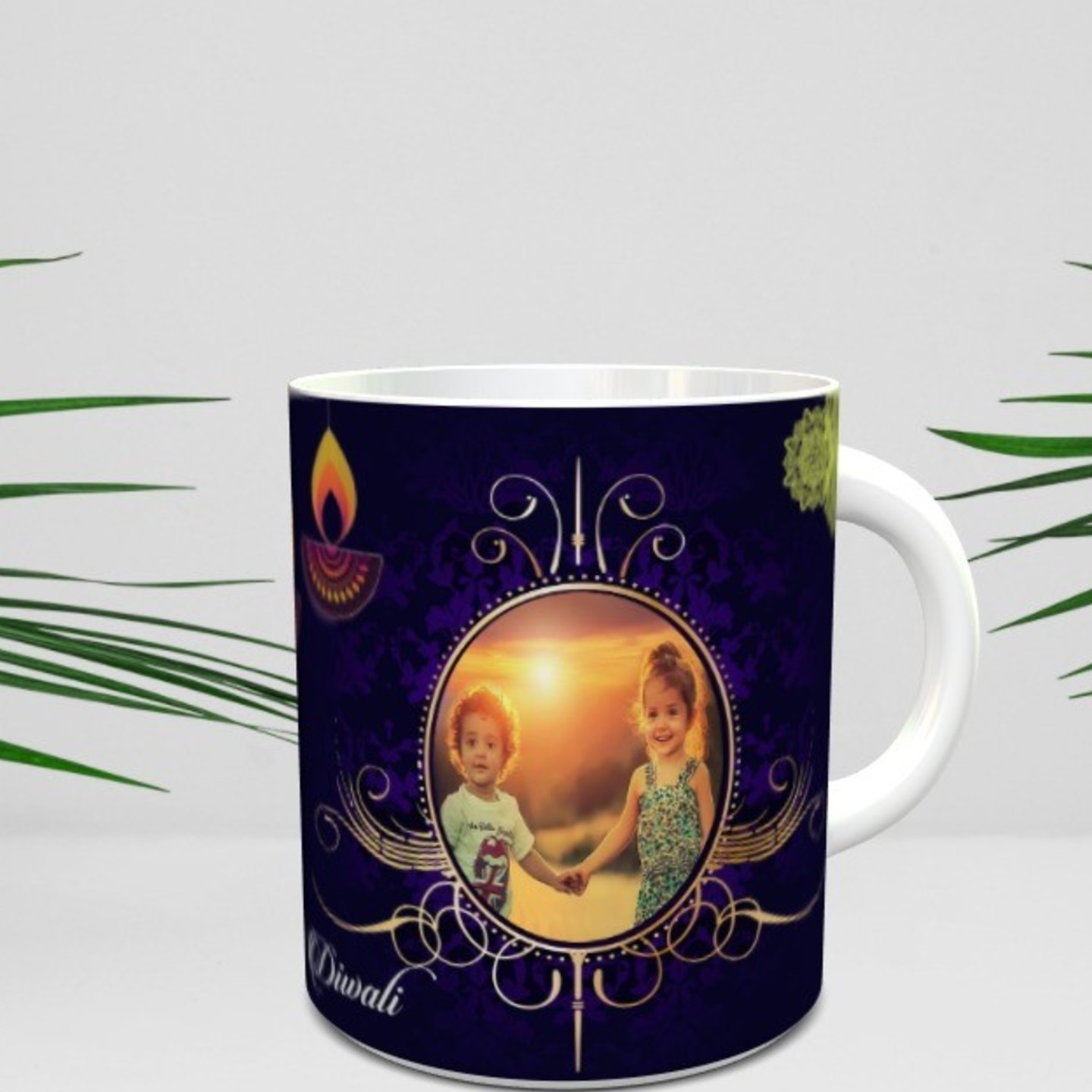 Personalized Diwali White Mug