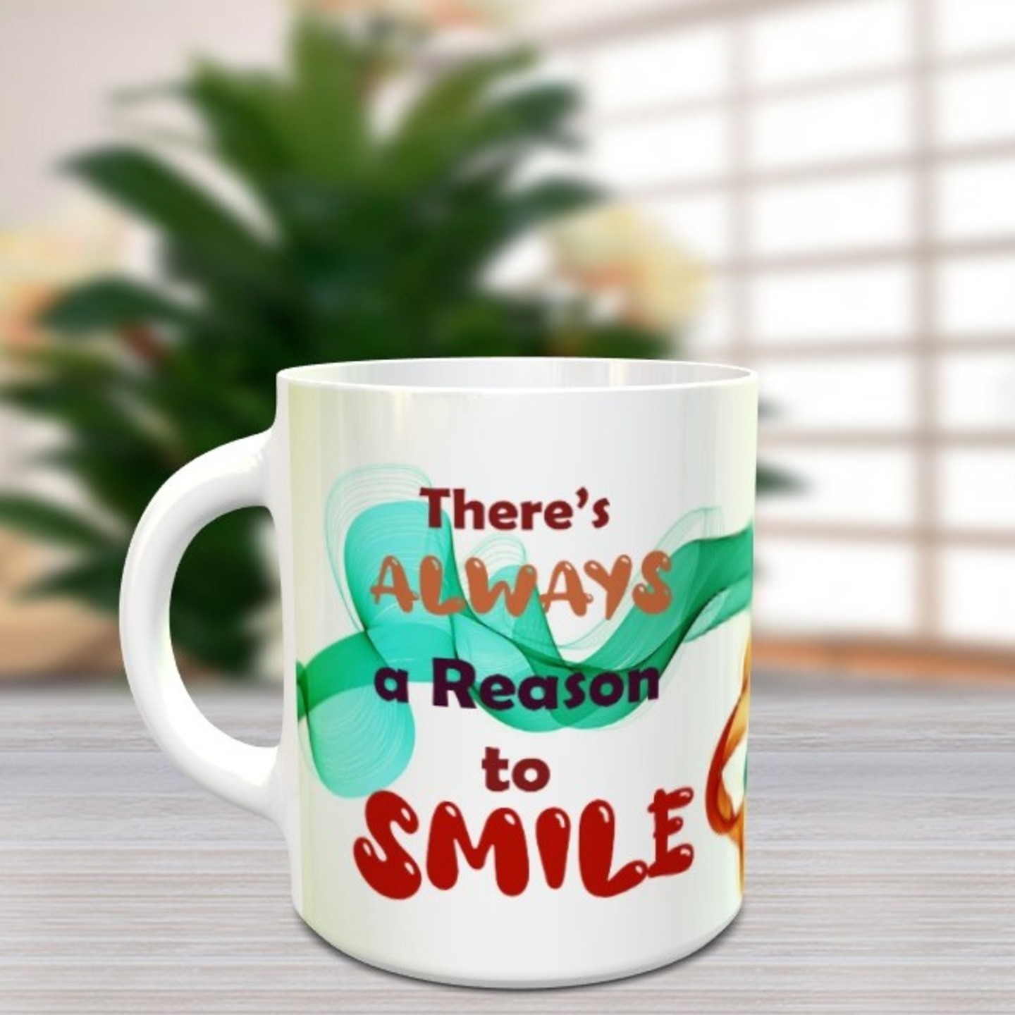 Smile Quote White Designer Mug