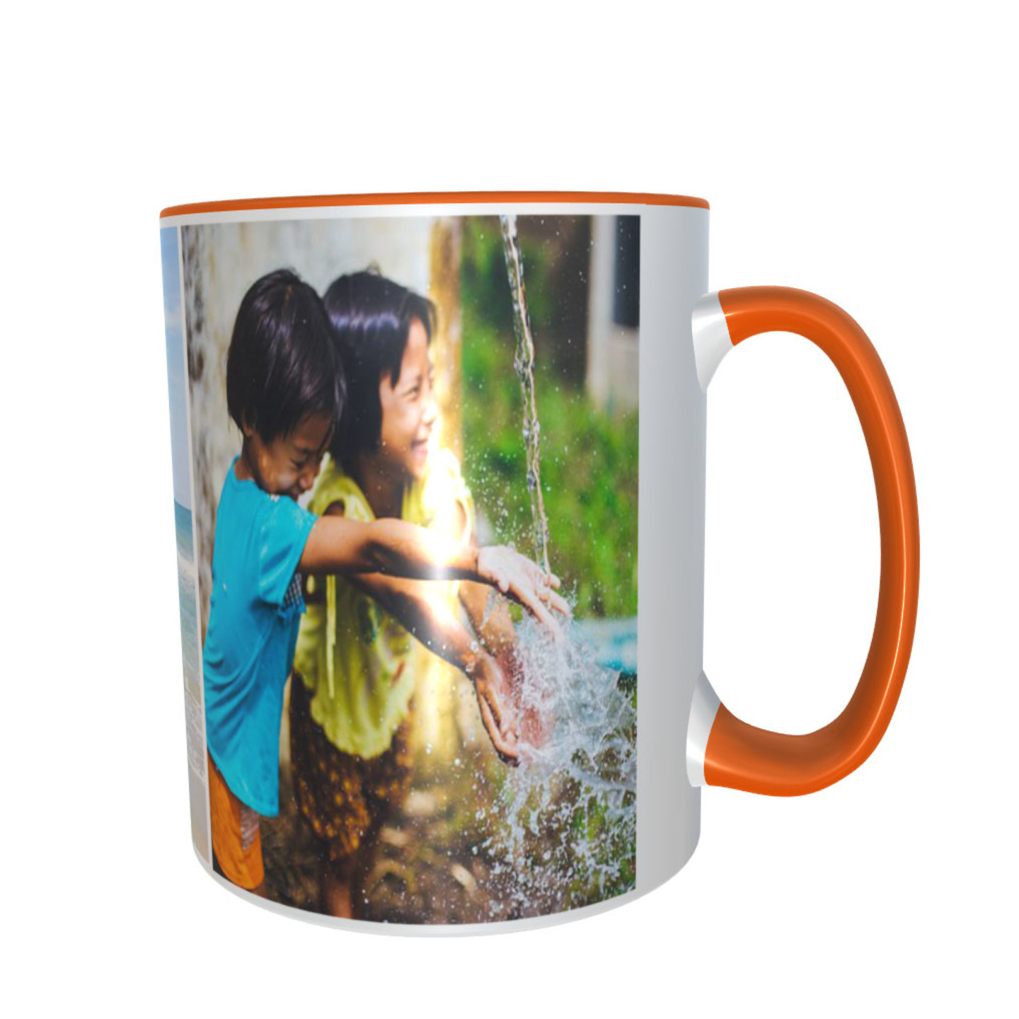 Personalized Orange Inner Color Glossy Photo Mug