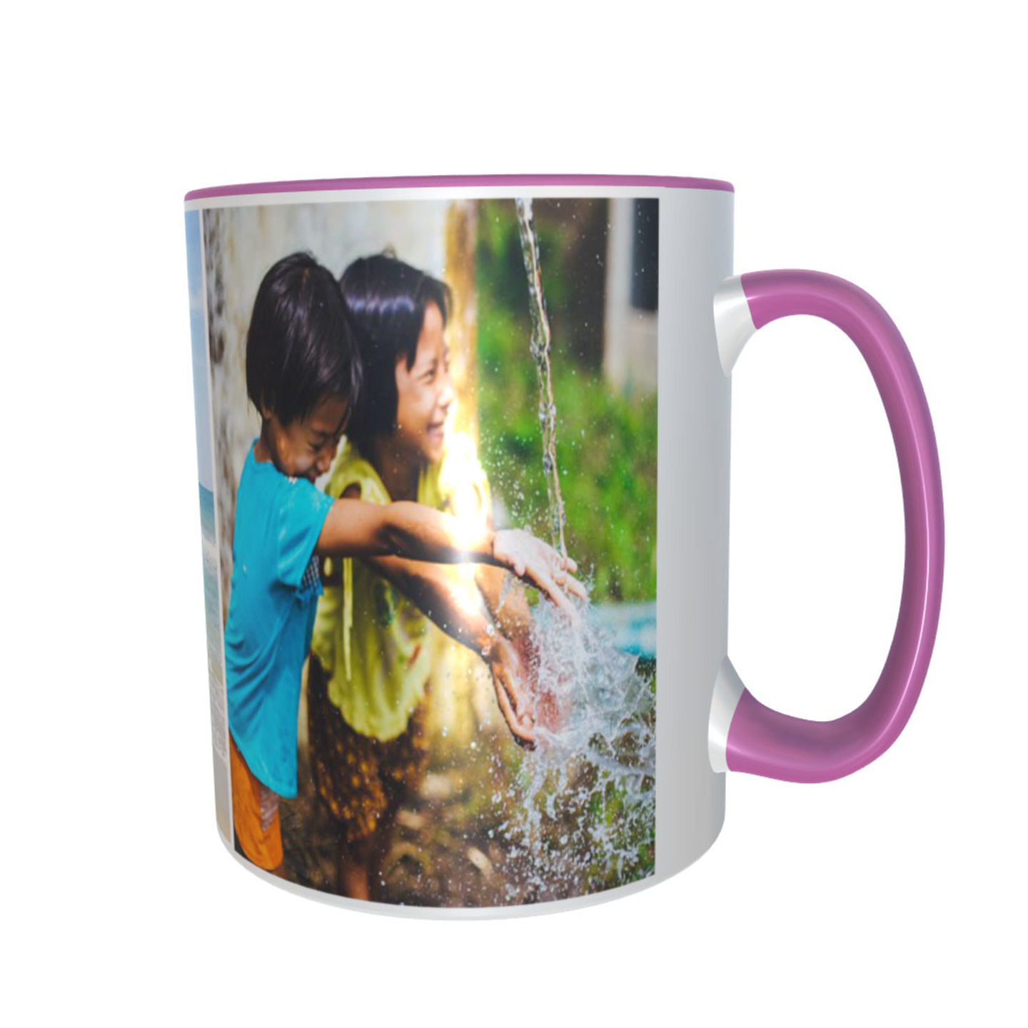 Personalized Taffy Pink Inner color Photo Mug