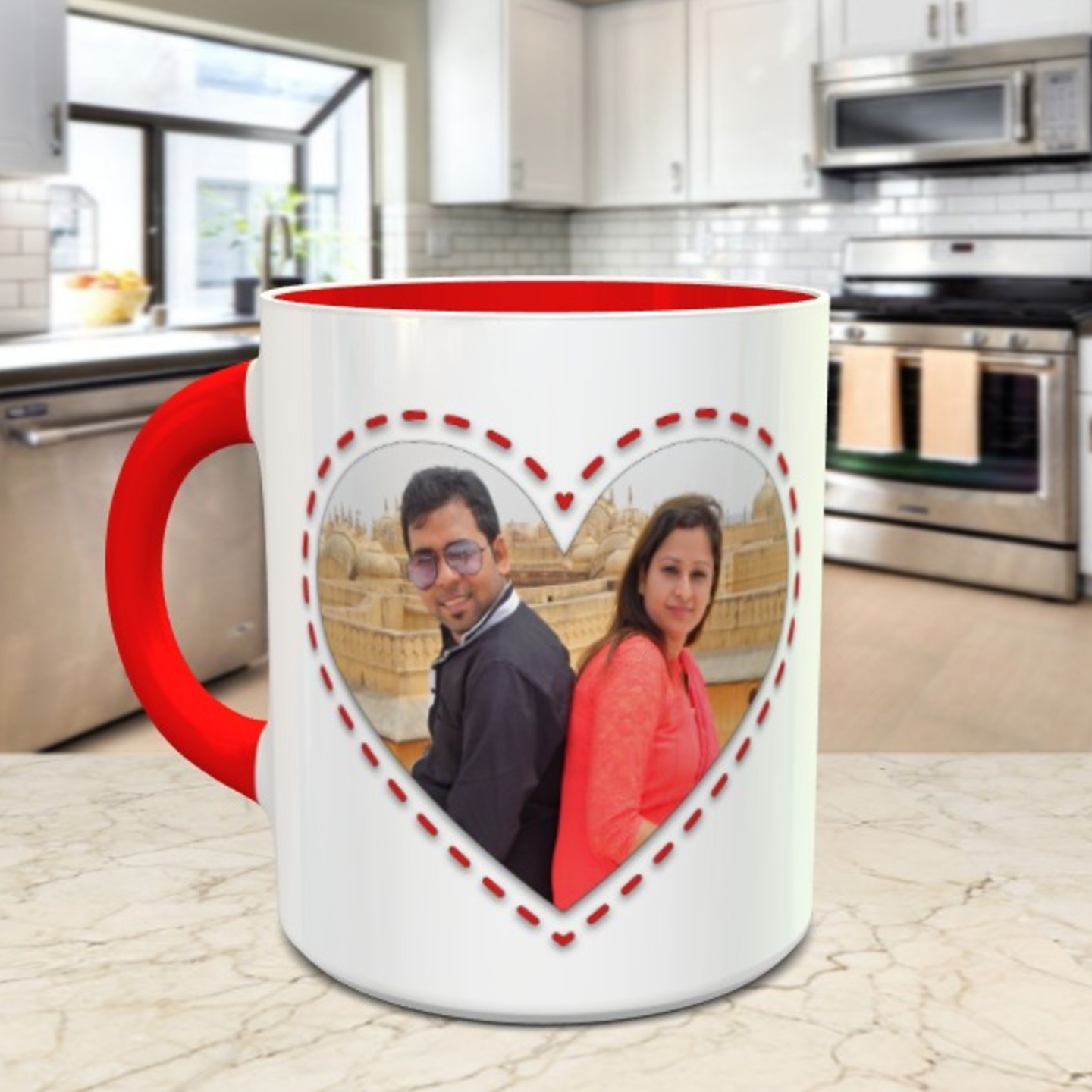 Personalized  Heart design Mug