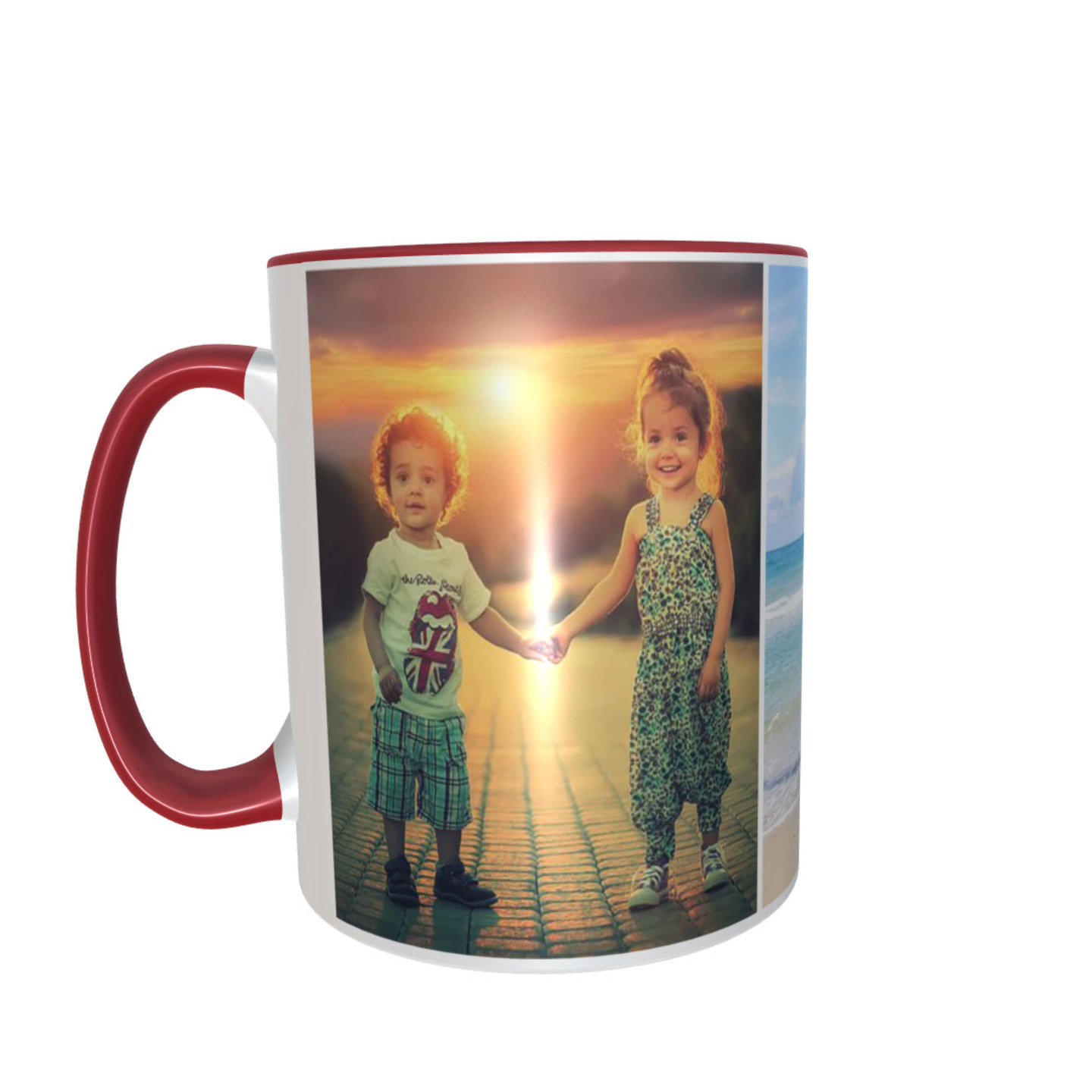 Personalized Red Inner Color Photo Mug