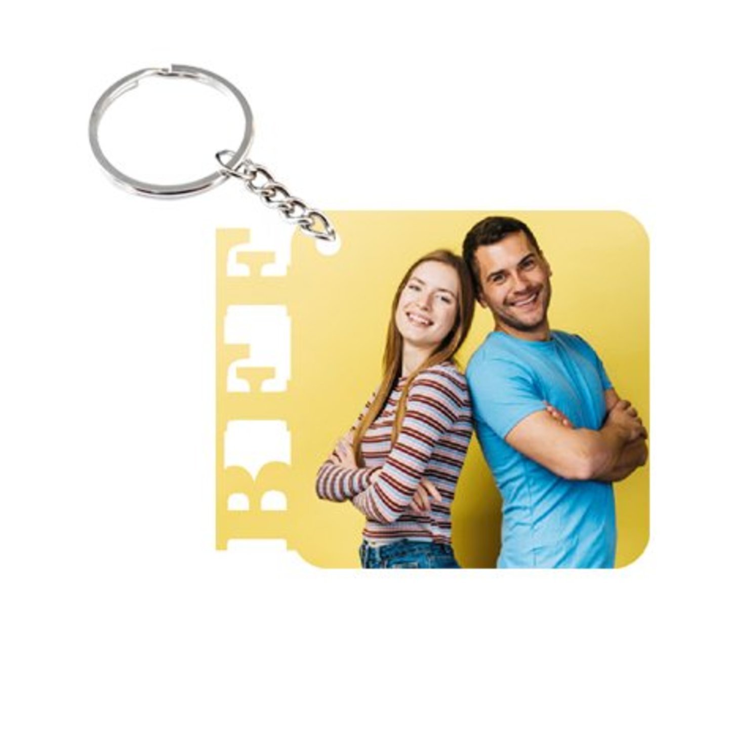 Personalized BFF mdf Keychain