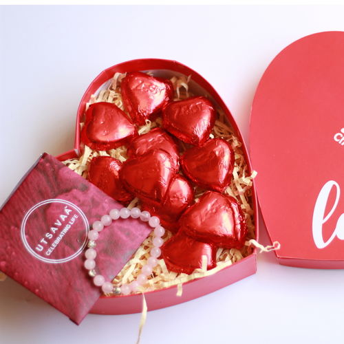 Zest Love - Hearts and Rose Quartz Bracelet