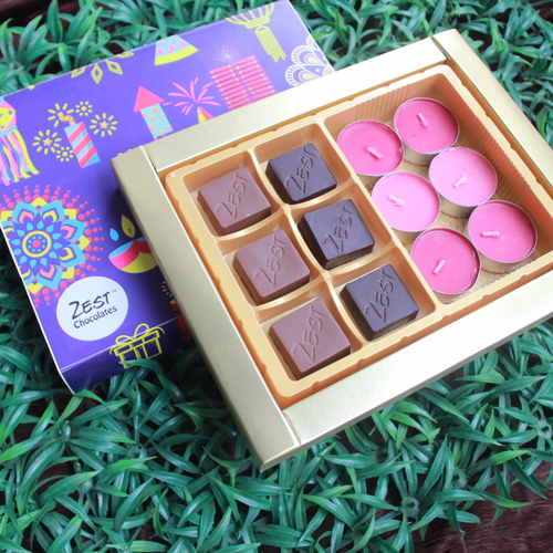 Diwali Chocolate and Candles Zest Box  - 1671