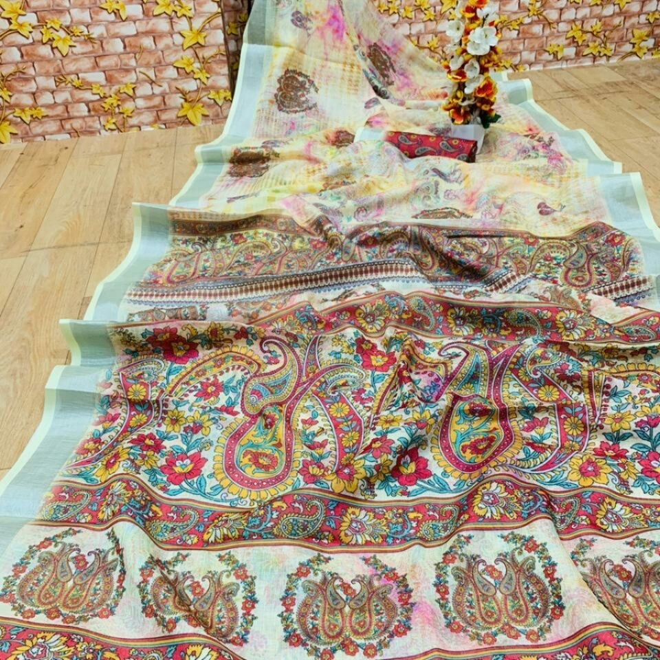 Linen Silk Saree 