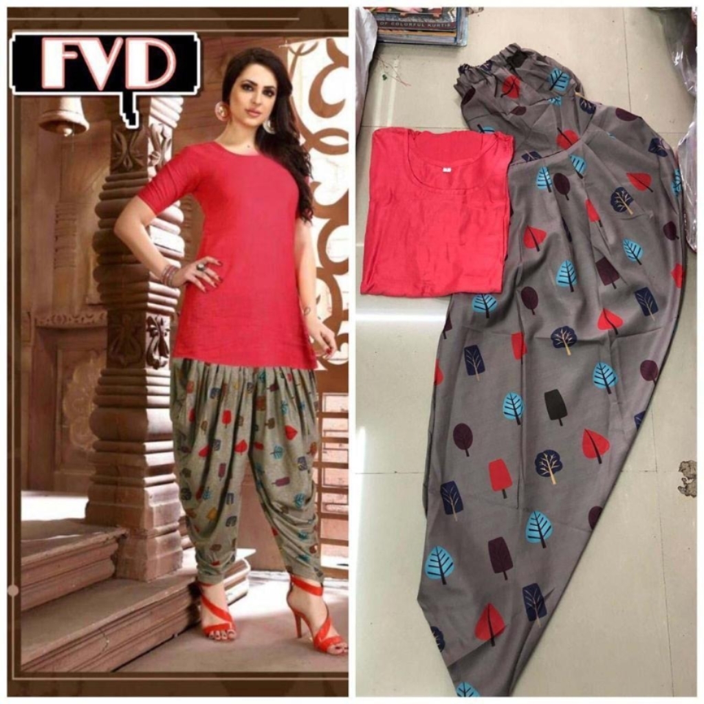  FABRIC  REYON KURTI + DHOTI