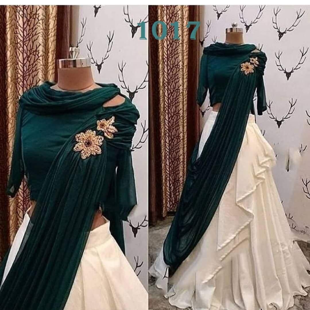 NEW DESIGNER LEHENGHA WITH DUPATTA & BUTTA 