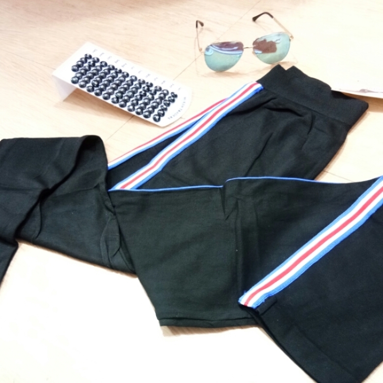 Jeggings With Side Two Colour belt print