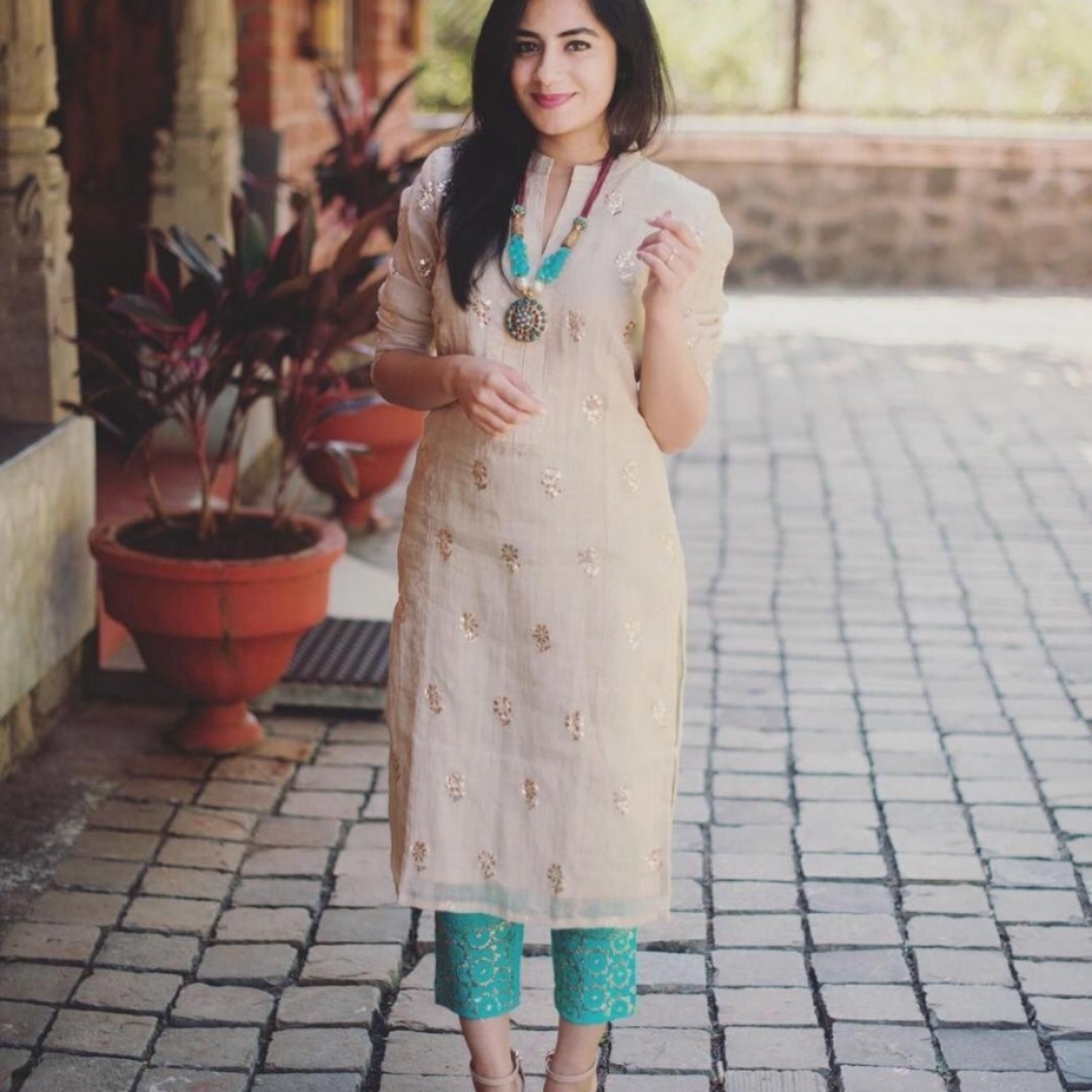 FLORAL KURTI+PENT SET