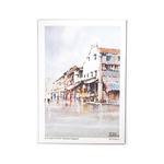 Heritage Watercolour A5 Print Smith Street in the Rain by Loy Chye Chuan