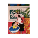 Heritage Postcard Majie doing the Laundry by Patrick Yee