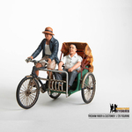 Trishaw Rider and Customer Figurine