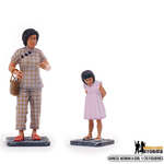 Chinese Woman and Girl Figurines