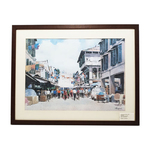 Heritage Water Colour Painting Temple Street, Chinatown by Loy Chye Chuan
