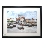 Heritage Water Colour Painting Singapore River & OCBC Building, Chinatown by Loy Chye Chuan