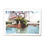 Heritage Watercolour Print A5 Singapore Waterfront by Loy Chye Chuan