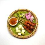 Handmade Miniature: Satay Tray (w/ magnet) by Madam Ang Miniature World