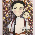 Original Heritage Painting: Majie with a Child by Patrick Yee