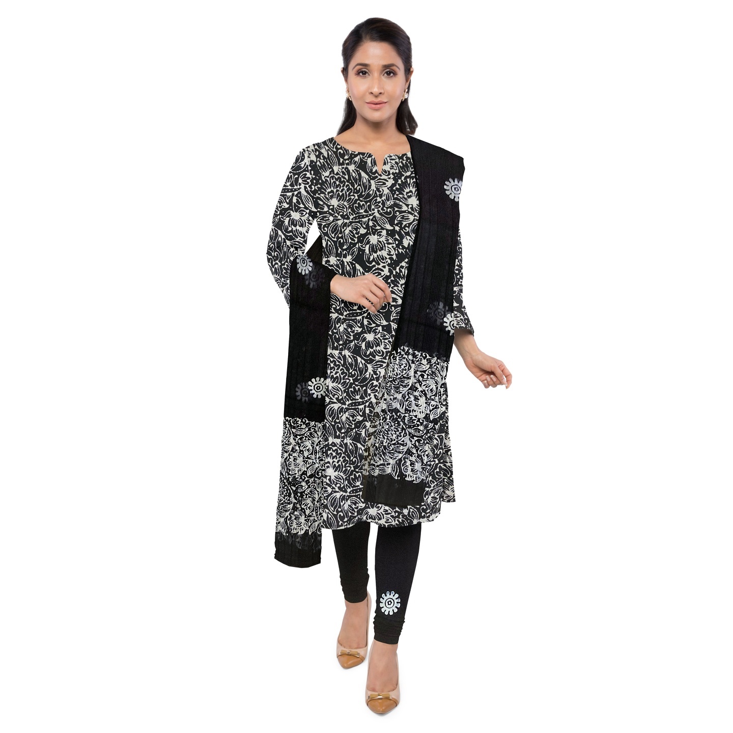 Batik Print Unstitched Salwar Suit Dress Material बाटिक प्रिंट सलवार सूट