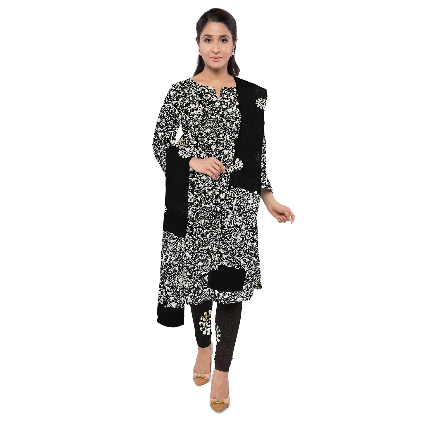 Batik Print Unstitched Salwar Suit Dress Material बाटिक प्रिंट सलवार सूट