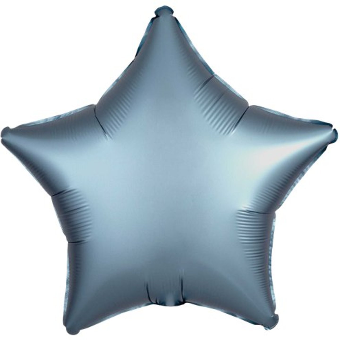 Satin Steel Blue Gold Star 18 Inc. Helium