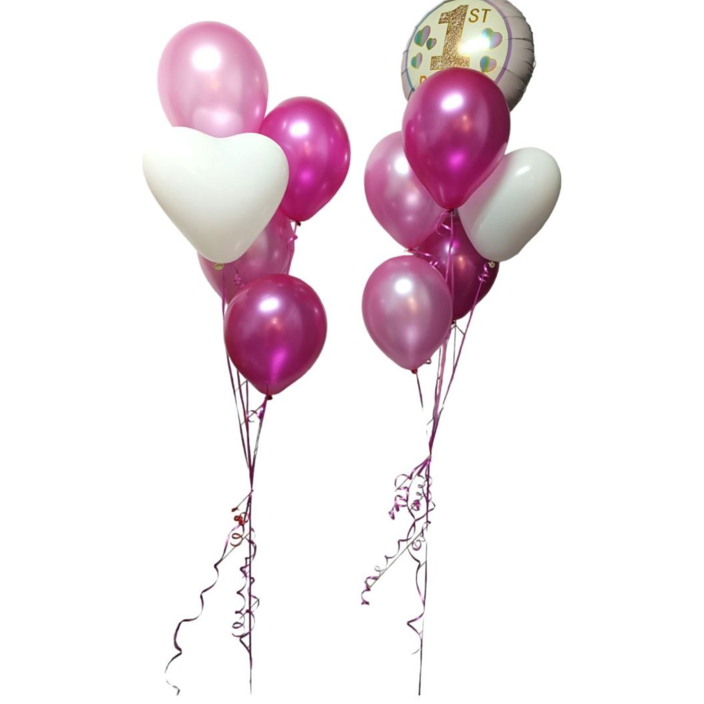 1st Birthday Girl Balloon Bouquet - Baby Girl
