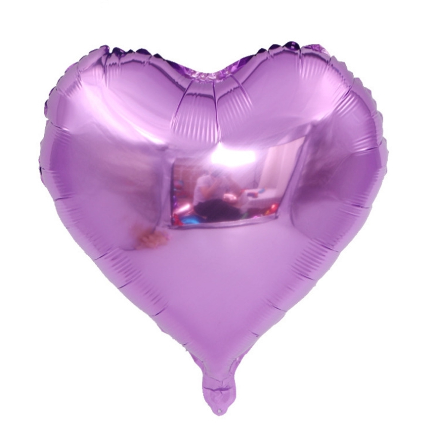 Metallic Lilac Heart 18 Inc. Helium