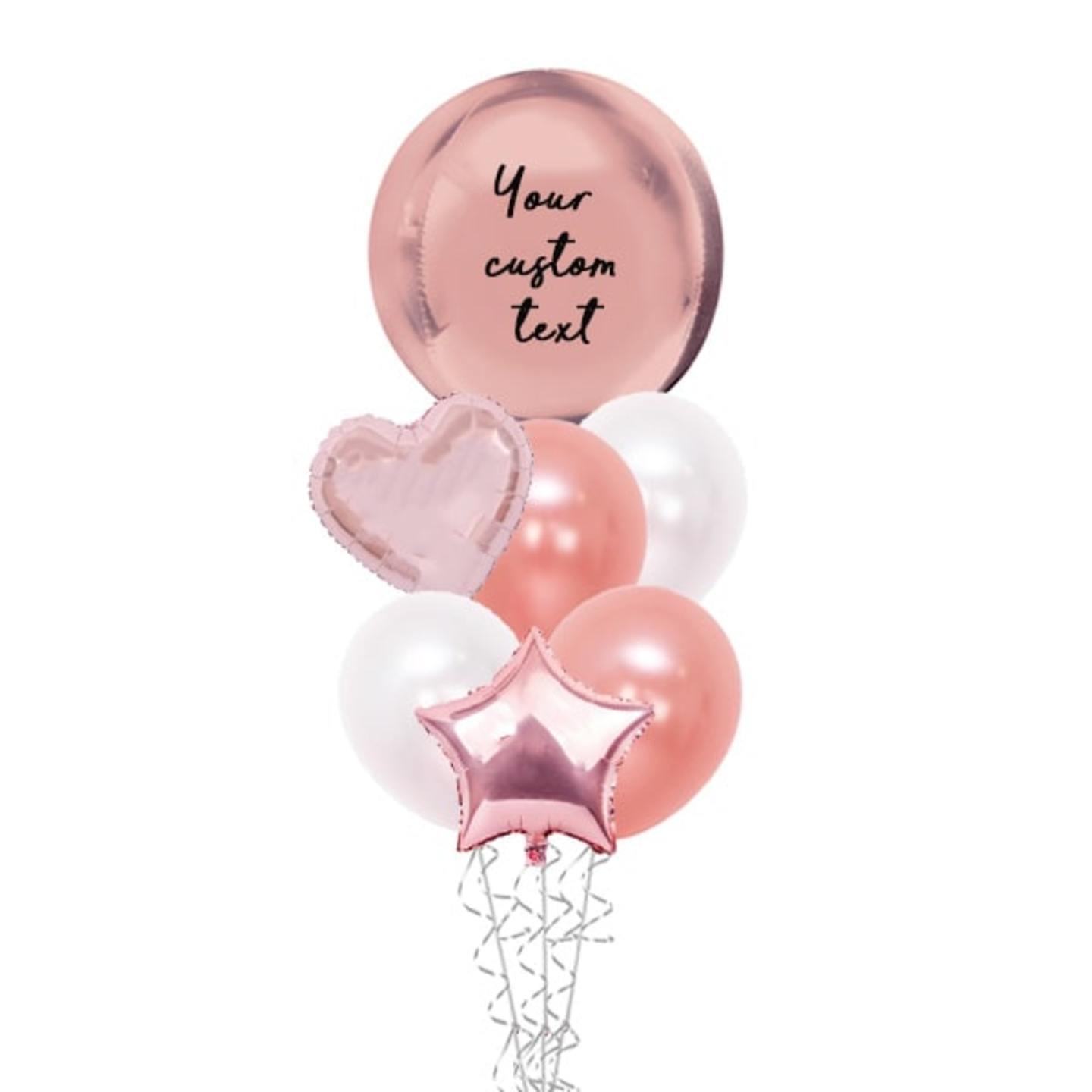 Orbz Balloon Package - BLUE ROSE GOLD