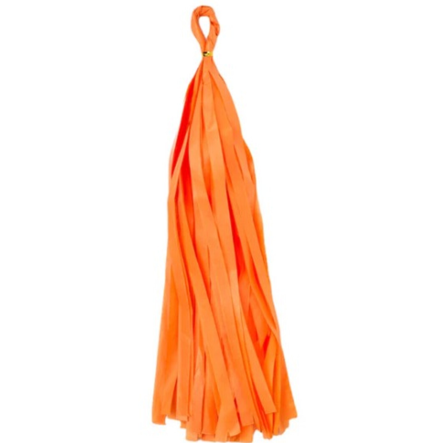 Tissue Paper Balloon Tassel - Orange