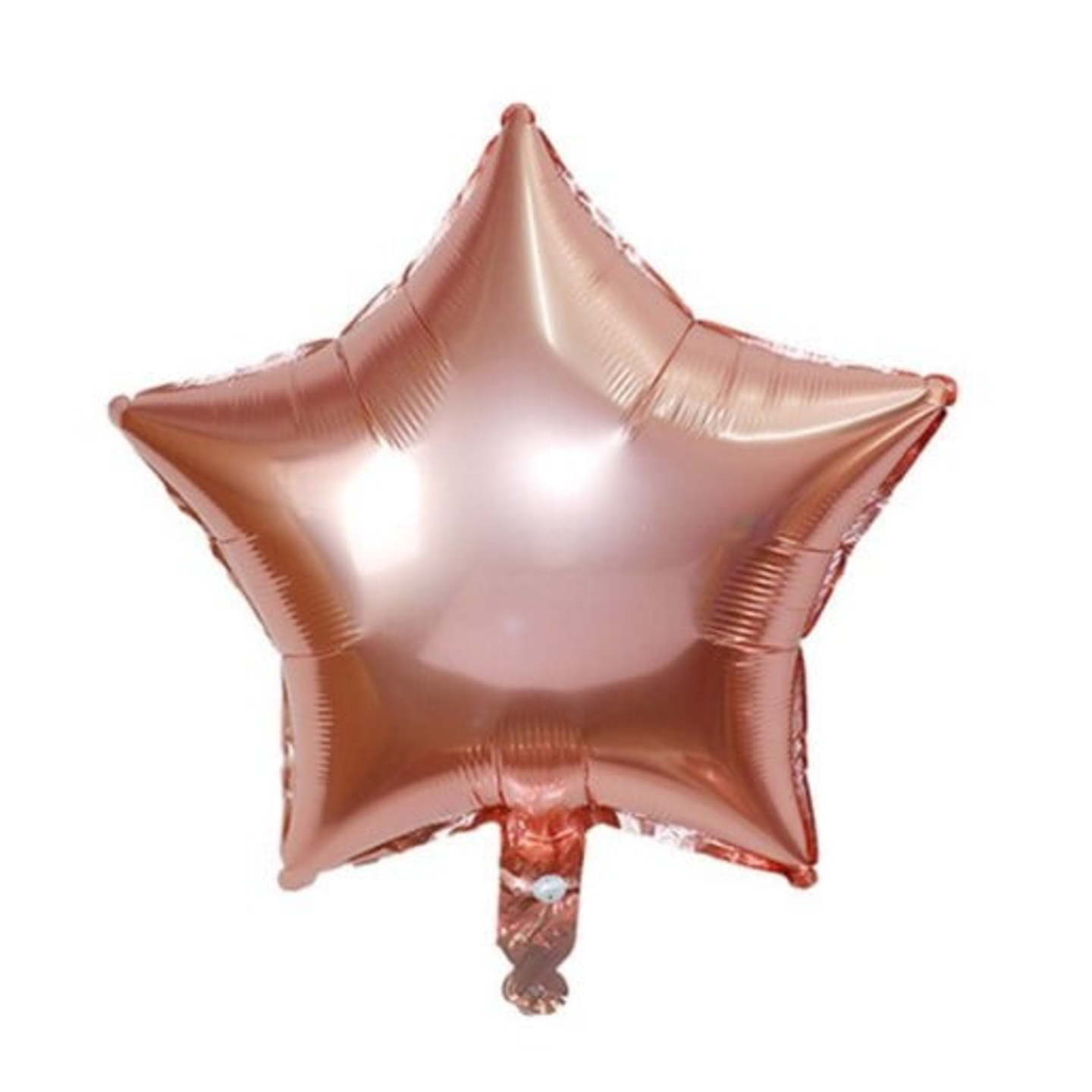 Metallic Rose Gold Star 18 Inc. Helium