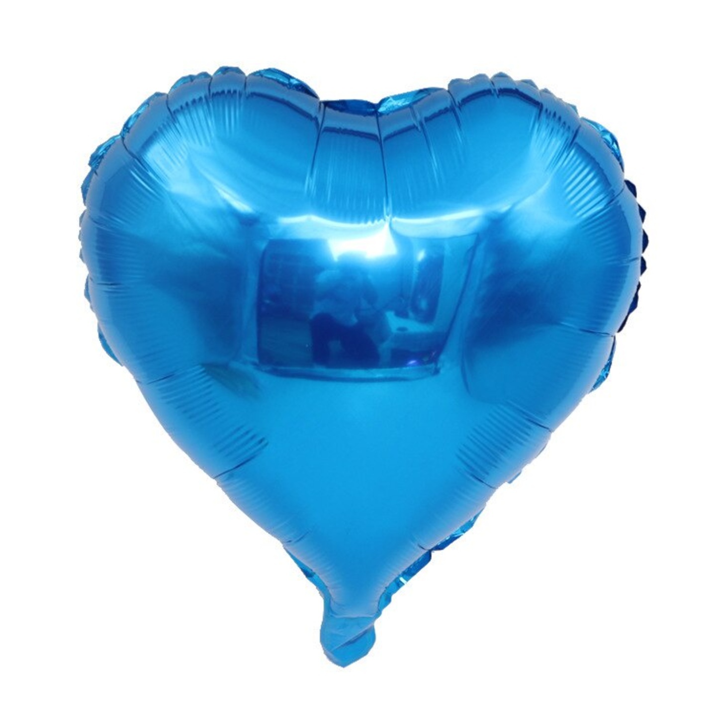 Metallic Blue Heart 18 Inc. Helium