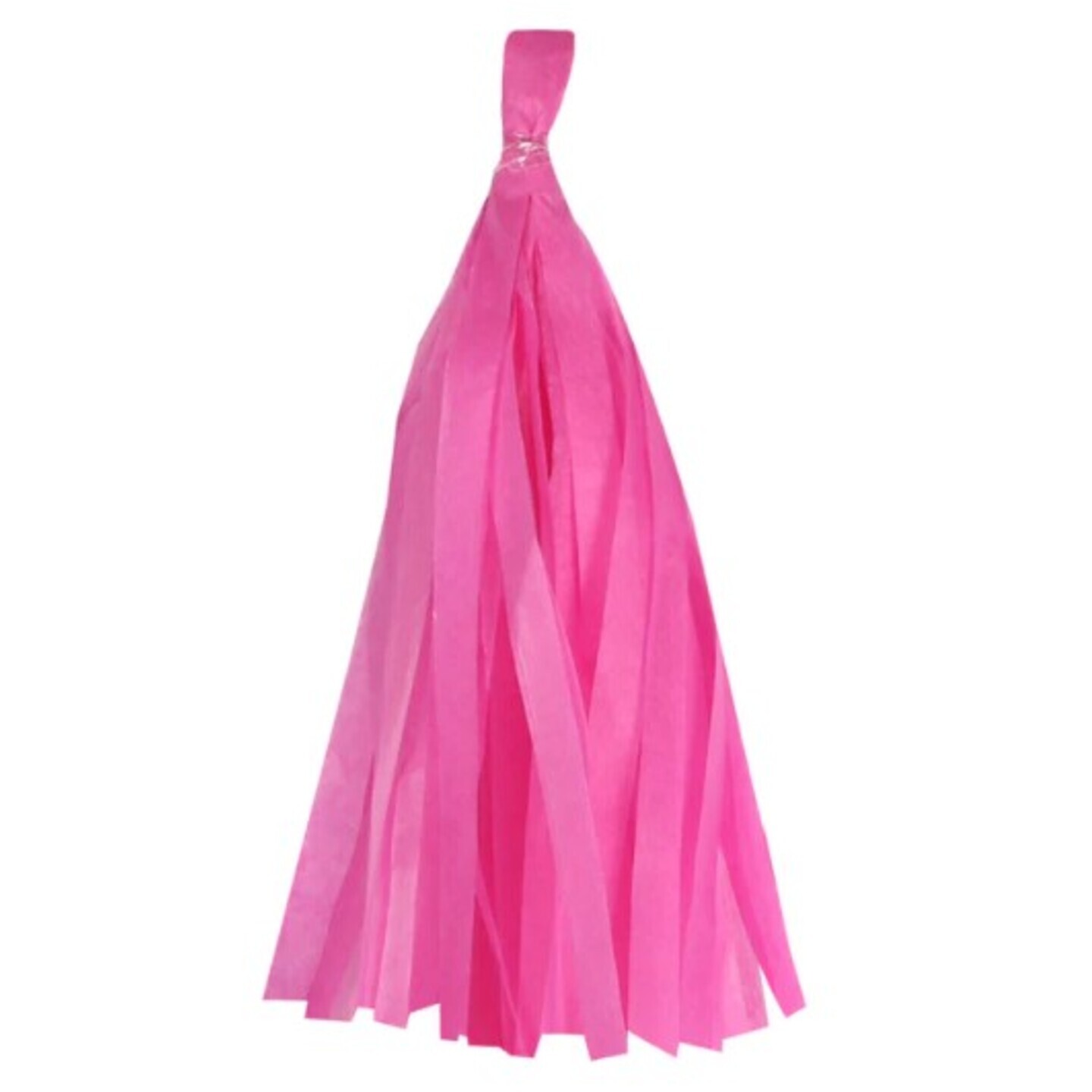 Tissue Paper Balloon Tassel - Hot Pink
