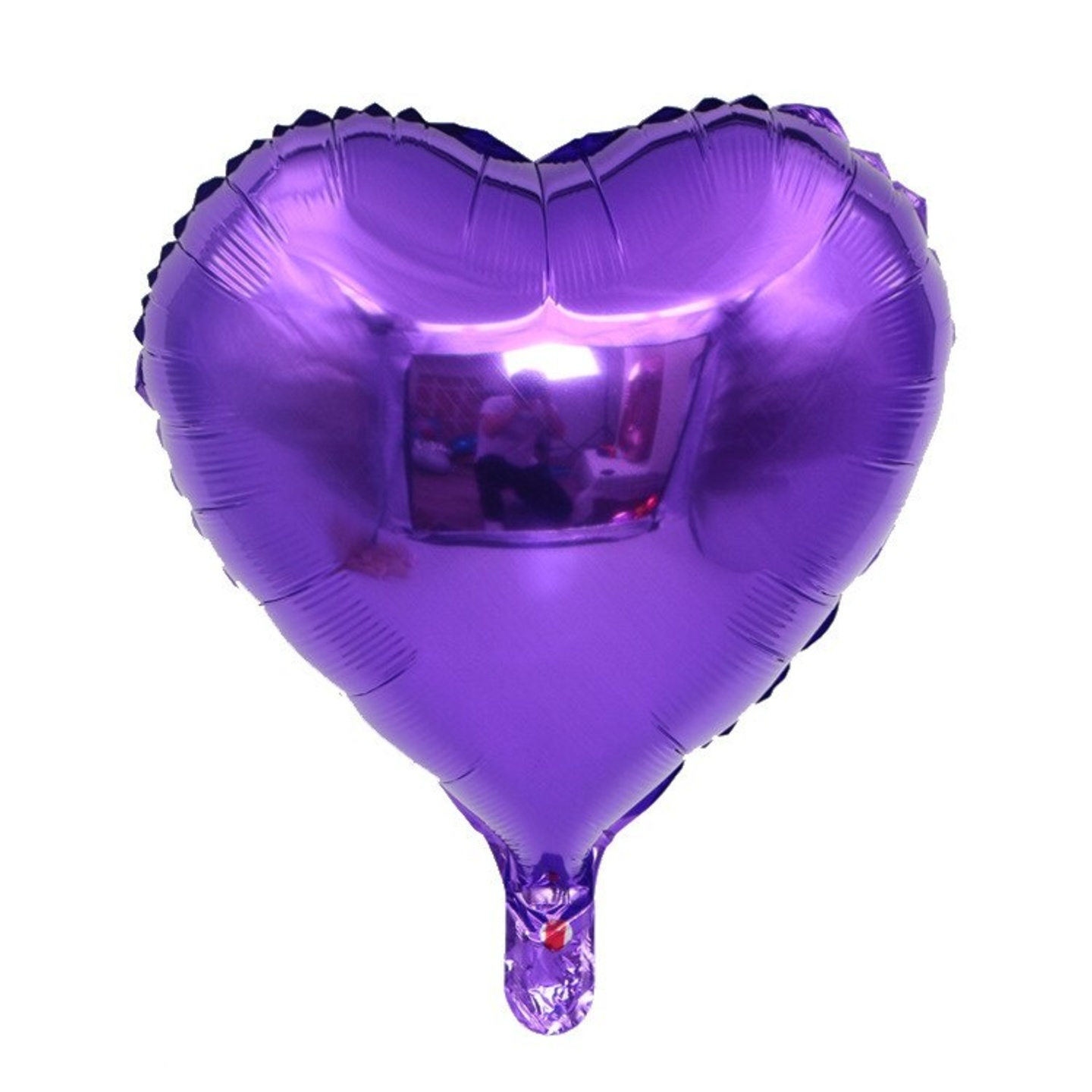 Metallic Violet Heart 18 Inc. Helium