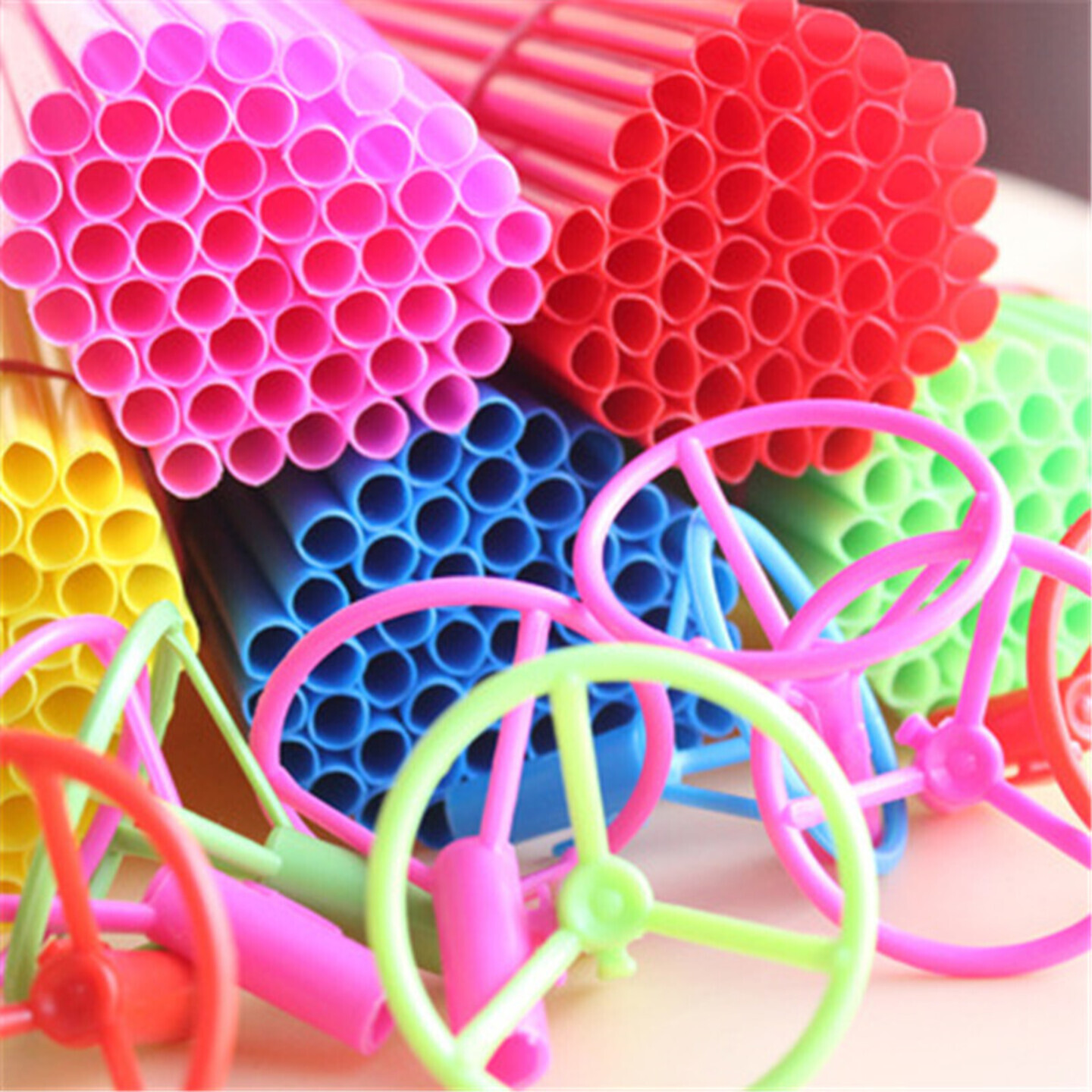 Large Balloon Sticks with Big Cups - 50pcs