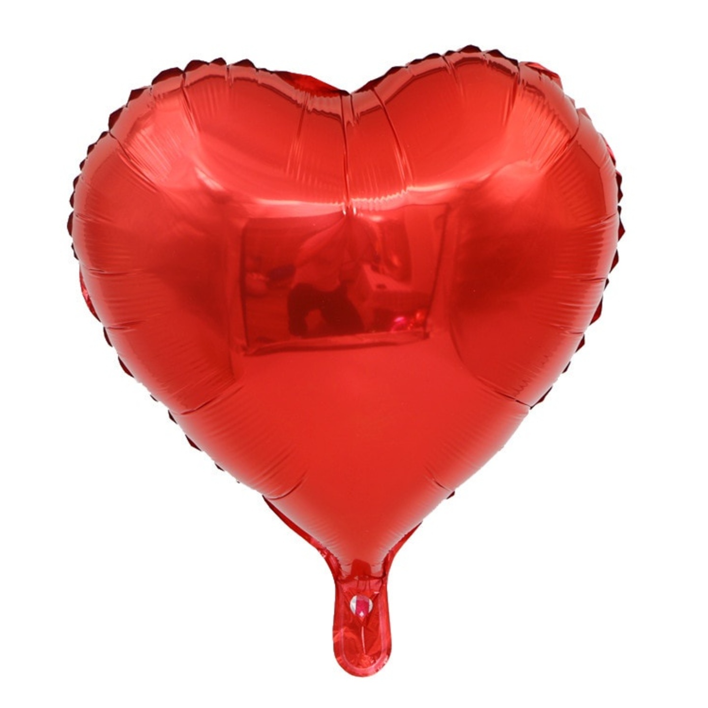 Metallic Red Heart 18 Inc. Helium