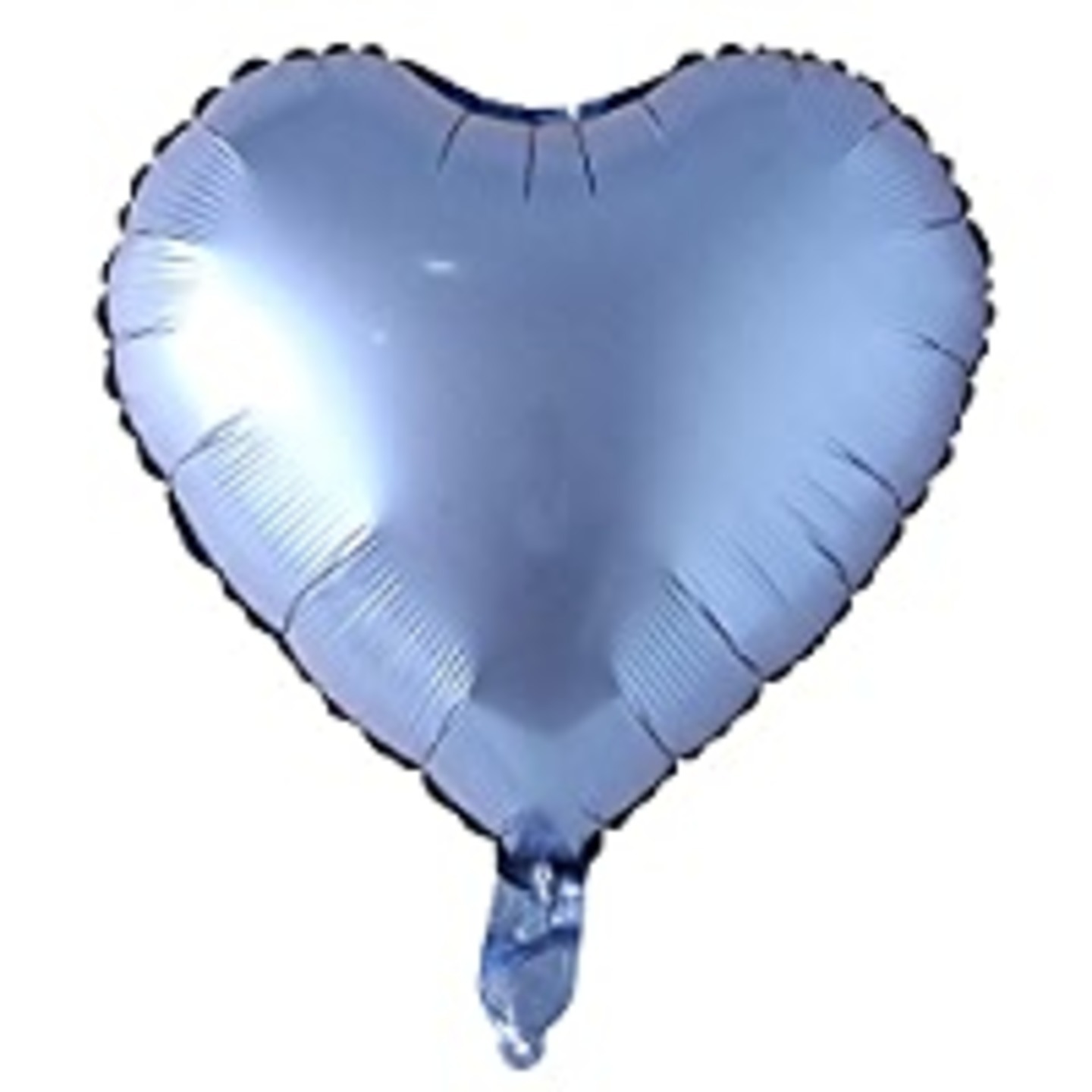 Satin Steel Blue Heart 18 Inc. Helium