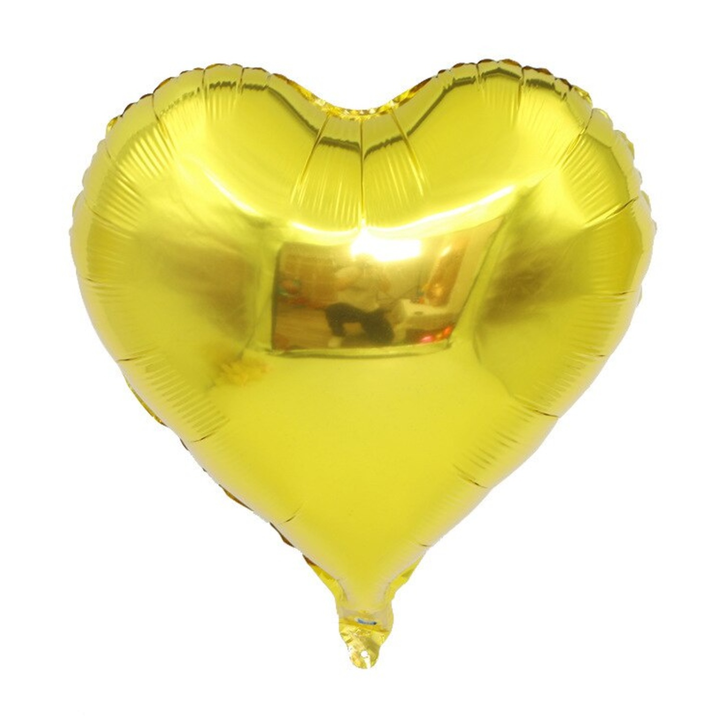 Metallic Gold Heart 18 Inc. Helium