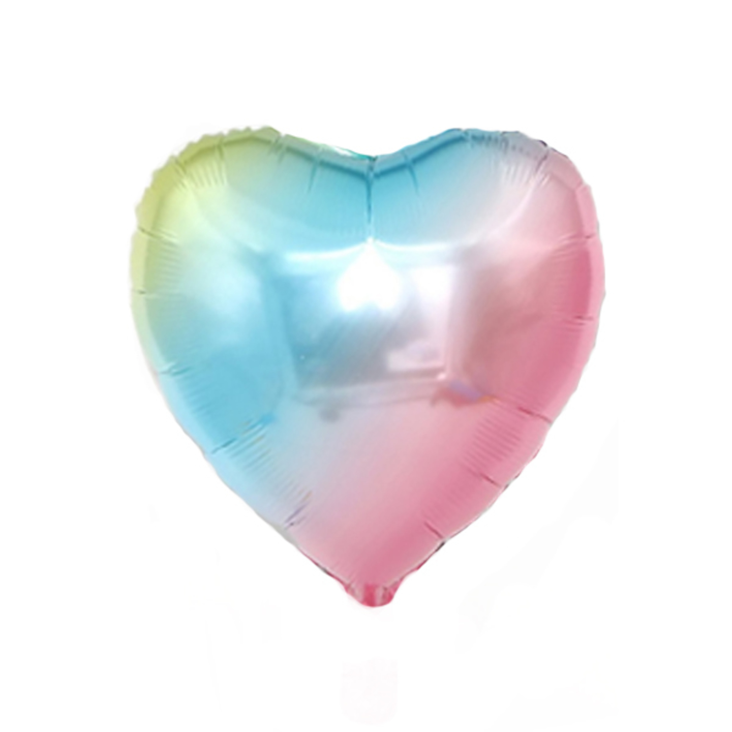 Metallic Rainbow Heart 18 Inc. Helium
